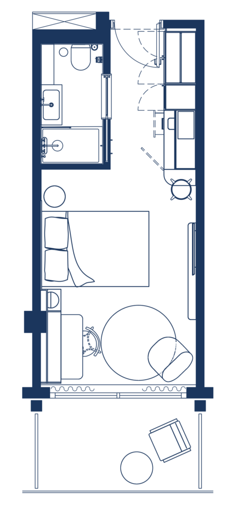 Plano Studio with Terrace Coliving La Fabrica &Co