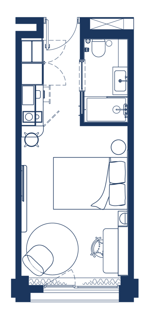 Plano Tower Studio with Full Kitchen Coliving La Fabrica &Co