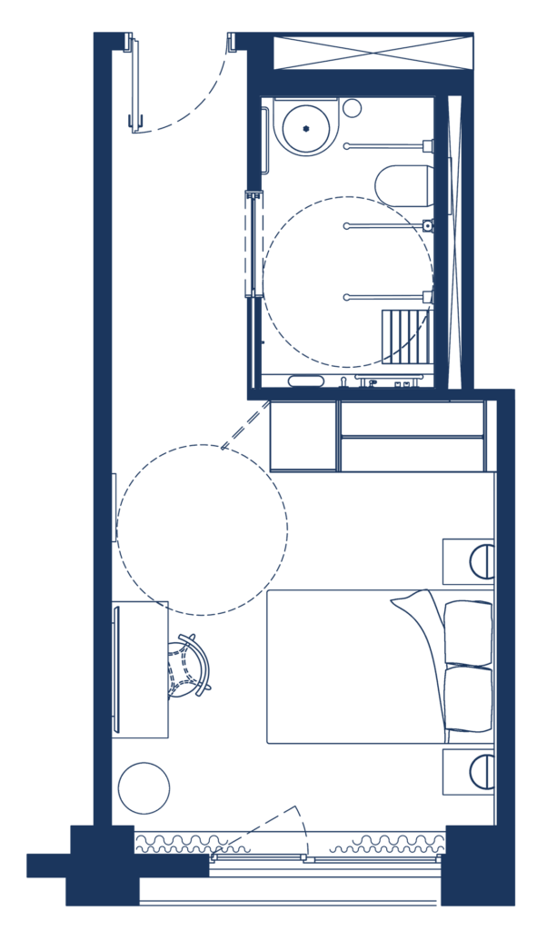 Plano Accessible Studio Coliving La Fabrica &Co