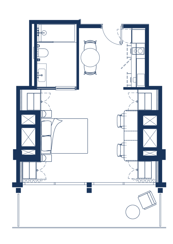 Plano Terrace Loft Coliving La Fabrica &Co